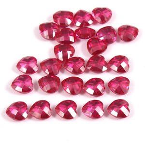 AAA 6x6 MM Flawless Mozambique Pegion Red Ruby Loose Heart Shape Broilet Gemstone Cut, Fine Quality Ruby Jewelry Making Gemstone Broilets