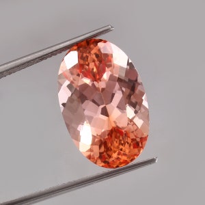 20.25 Ct - AAA Flawless Bi-Color Ceylon Padparadscha Sapphire Loose Oval Gemstone Cut, Excellent Quality Sapphire Ring & Jewelry Making Cut