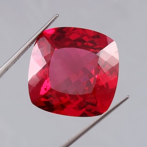 25x25 MM - AAA Flawless Blood Red Mozambique Ruby Loose Cushion Gemstone Cut, High Quality Museum Grade Ruby Cushion Jewelry Making Gemstone