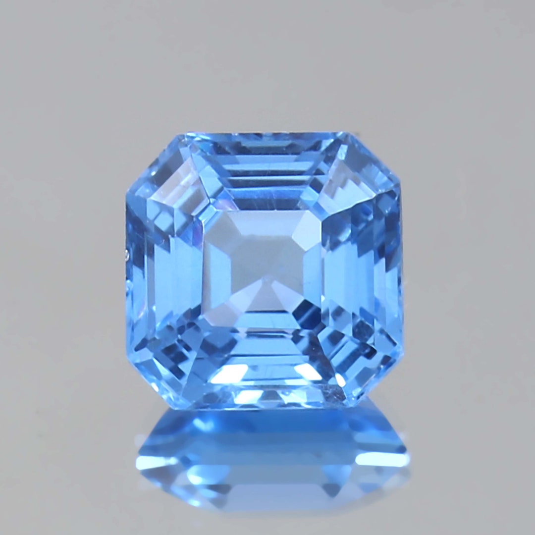 AAA Flawless Vietnam Blue Spinel Loose Asscher Cut Gemstone, Fine Super ...