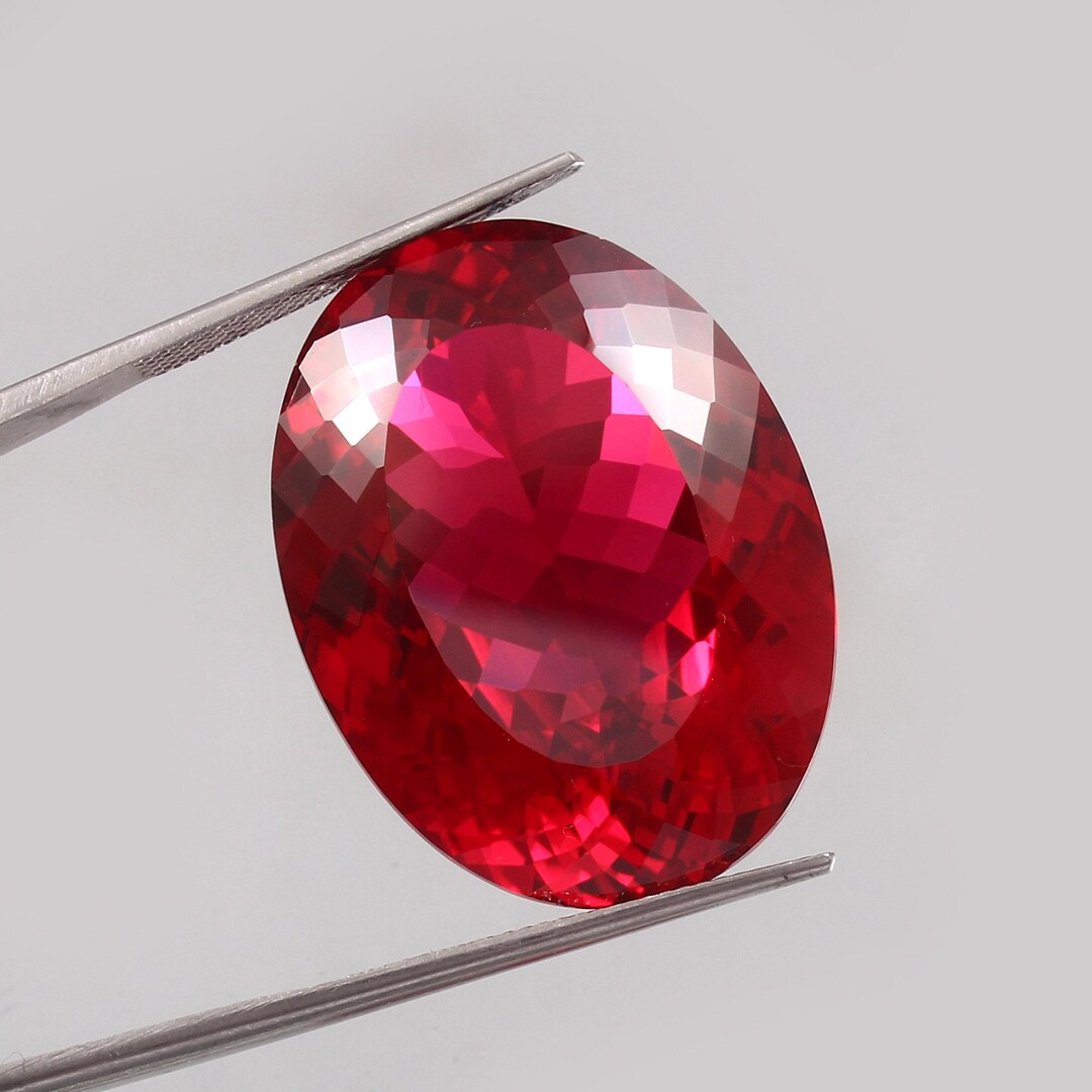Mid Quality Ruby AAA Flawless Blood Red Burma Ruby Loose Oval Gemstone Cut, Premium ...