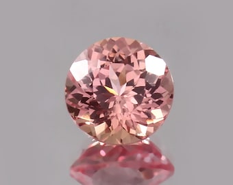 AAA Peach Morganite Gemstone: 9x9 mm Round Madagascar Stone