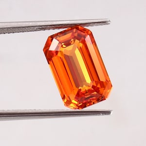 AAA Flawless Ceylon Orange Sapphire Radiant Cut Loose Gemstone, Excellent Quality Sapphire Ring & Fine Jewelry Making Gemstone Cut 15x10 MM