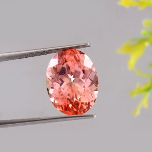 14.30 Ct - AAA Flawless Bi-Color Ceylon Padparadscha Sapphire Loose Oval Gemstone Cut, Excellent Quality Sapphire Ring & Jewelry Making Cut