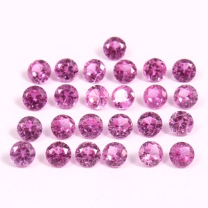 2.00MM to 4.00 MM - AAA Flawless Ceylon Pink Sapphire Loose Round Gemstone Cut, Fine Quality Sapphire Jewelry Setting Gemstone Diamond Cut