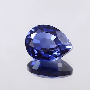 AAA Flawless Ceylon Blue Sapphire Loose Pear Gemstone Cut, Premium Quality Sapphire Ring & Splendid Jewelry Making Gemstone Cut 8x6 MM
