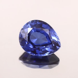 AAA Flawless Ceylon Blue Sapphire Loose Pear Gemstone Cut, Wonderful Quality Sapphire Ring & Fabulous Jewelry Making Gemstone Cut 10x8 MM