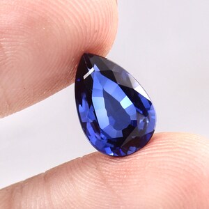 12x8 MM - AAA Flawless Ceylon Blue Sapphire Loose Pear Gemstone Cut, Excellent Quality Sapphire Ring & High Jewelry Making Gemstone Cut