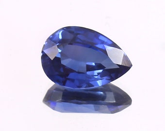 Zafiro azul real de Ceilán AAA, talla pera, gema suelta de 12 x 8 mm / Anillo de aniversario y fabricación de joyas