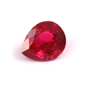 AAA Flawless Mozambique Pegion Red Ruby Loose Pear Gemstone Cut, Premium Quality Ruby Ring And Fine Jewelry Making Gemstone Cut 12x10 MM