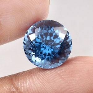 AAA Flawless Brazilian Blue Tourmaline Round Loose Gemstone Cut, Excellent Quality Tourmaline Ring & Fine Jewelry Making Cut 12x12 MM
