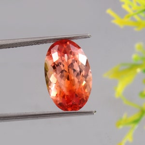 10.95 Ct - AAA Flawless Bi-Color Ceylon Padparadscha Sapphire Loose Oval Gemstone Cut, Excellent Quality Sapphire Ring & Jewelry Making Cut