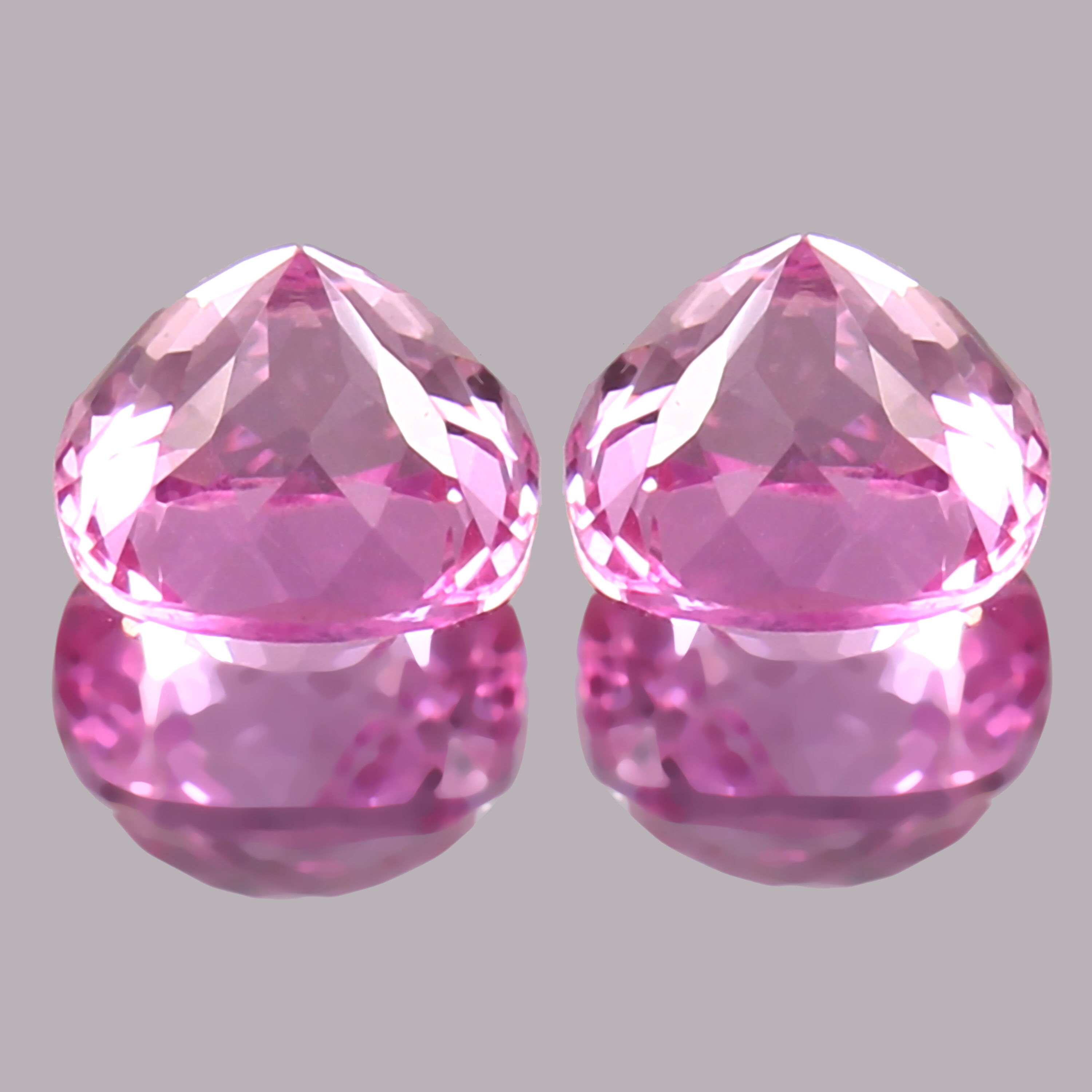 AAA Ceylon Pink Sapphire Pair: 9x9mm Cushion Cut Gemstones - Etsy 日本