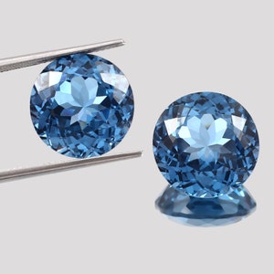 AAA Flawless Brazilian Aquamarine Loose Round Gemstone Cut, Fine Quality Aquamarine Earing & Jewelry Making Matched Pair 6x6 MM To 10x10 MM