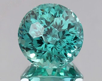 AAA Parti Sapphire Round Gemstone 12x12 MM | Green Football Cut For Jewelry Making