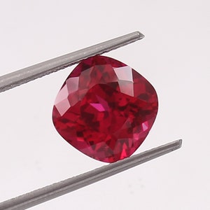 AAA Flawless Blood Red Mozambique Ruby Loose Cushion Gemstone Cut, Excellent Quality Ruby Ring And Fine Jewelry Making Gemstone Cut 10x10 MM