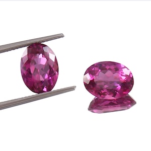 AAA 9x7 Flawless Ceylon Purple Sapphire Oval Loose Gemstone Cut, Splendid Quality Sapphire Ring & Premium Jewelry Making Matched Pair 9x7 MM
