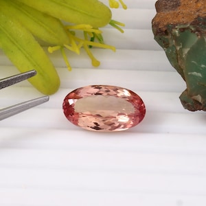 13.40 CT - AAA Flawless Bi-Color Ceylon Padparadscha Sapphire Oval Loose Gemstone Cut, Excellent Quality Sapphire Ring & Jewelry Making Cut