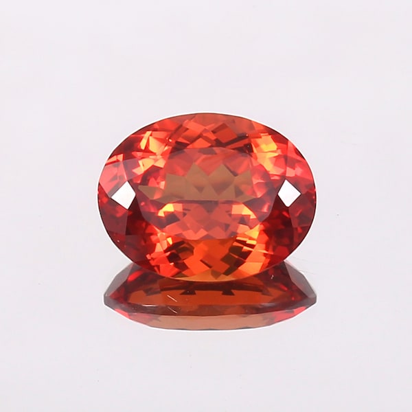 Saphir Padparadscha orange de Ceylan impeccable AAA, taille ovale en vrac, bague en saphir de qualité fine et fabrication de bijoux brut 10 x 8 MM