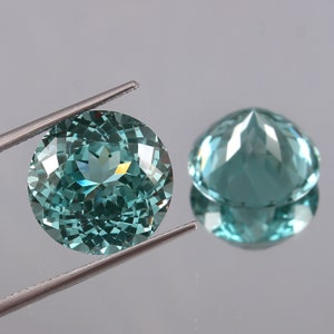 7 x 7 mm tot 15 x 15 mm - AAA onberispelijke ceylonblauwe groene spinel losse ronde edelsteen geslepen paar, fijne kwaliteit spineloorbellen en sieraden maken