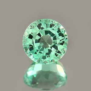 8.25 Ct - AAA Flawless Paraiba Green Ceylon Parti Sapphire Loose Round Gemstone Cut, Extreme Quality Sapphire Ring & Jewelry Making Gemstone