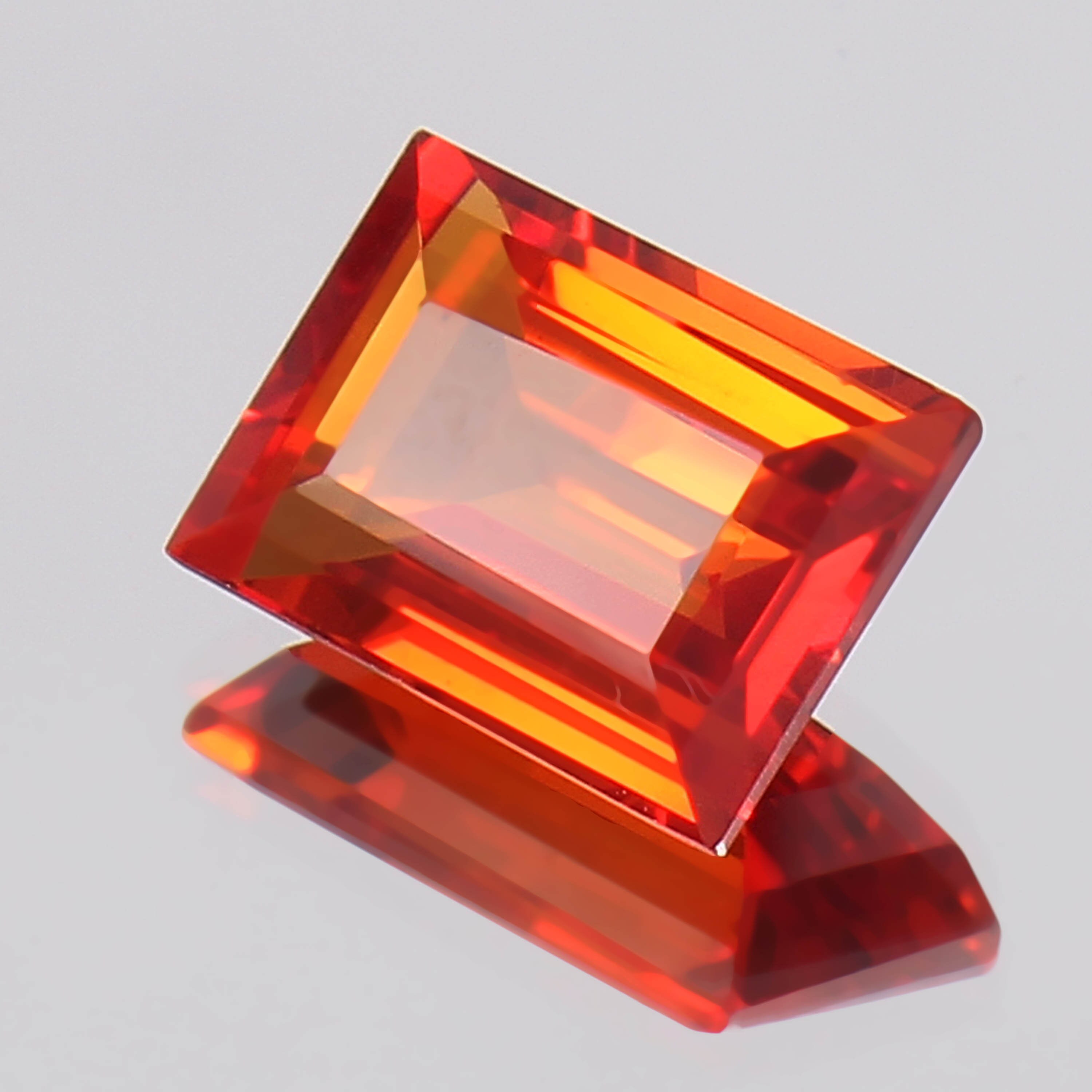 AAAセイロンオレンジサファイア：10 x 8 mmバゲットカット宝石 - Etsy 日本