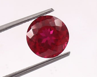 AAA 7x7 MM Flawless Pegion Red Mozambique Ruby Loose Round Gemstone Cut, Excellent Quality Ruby Ring And High Jewelry Making Gemstone Cut