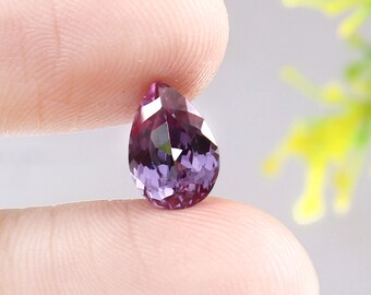 AAA Ceylon Violet Spinel | 10x7mm Pear Cut Gemstone