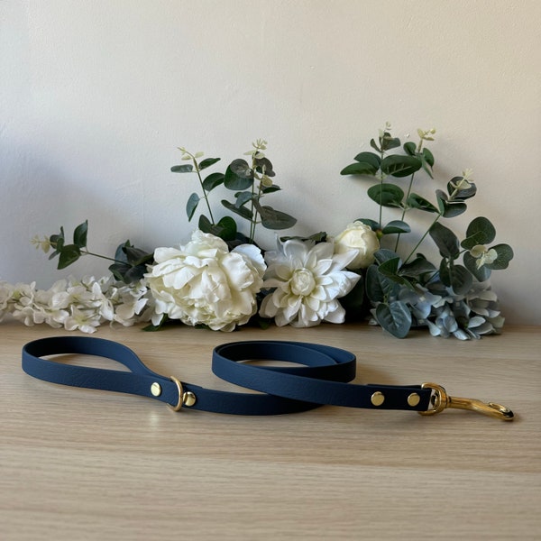 Navy Blue Waterproof Lead - Rose gold or Stainless Steel