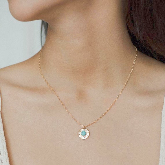 PCOS Healing Stone Turquoise Necklace, PCOS Jewelry, Fertility Jewelry, Pregnancy Protection Jewelry, Healing Stones, Infertility Jewelry