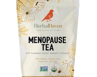 Té para la menopausia, té de hierbas de hojas sueltas, 56 ml, sin cafeína