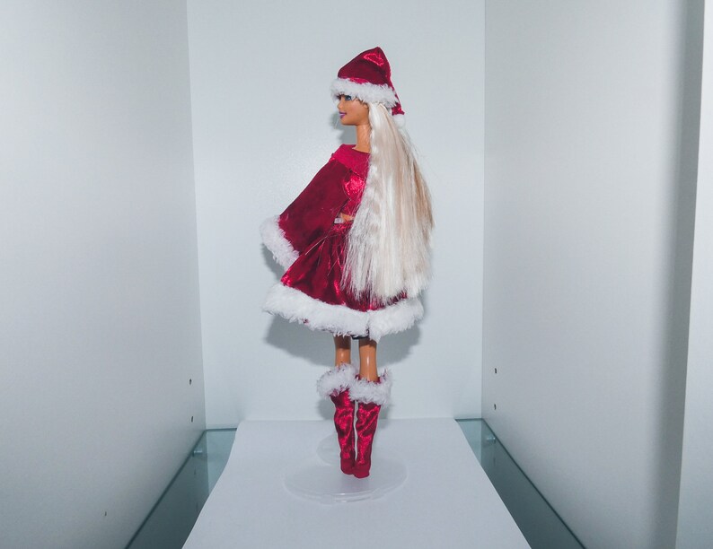 Christmas set for barbie doll Santa clothes Barbie holiday | Etsy