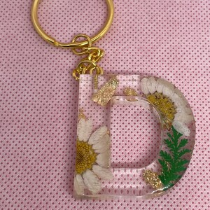 Porte-clés Personnalisé Résine - Lettre D - Femme - Neuf