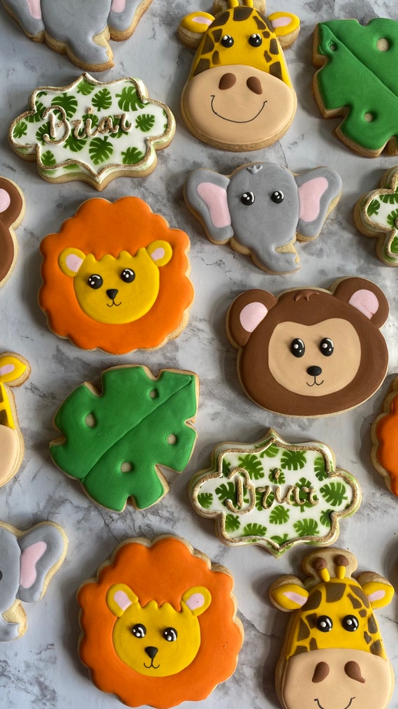 Safari theme cookies | Jungle theme cookie | One dozen cookie | Sugar cookie | Royal icing cookies