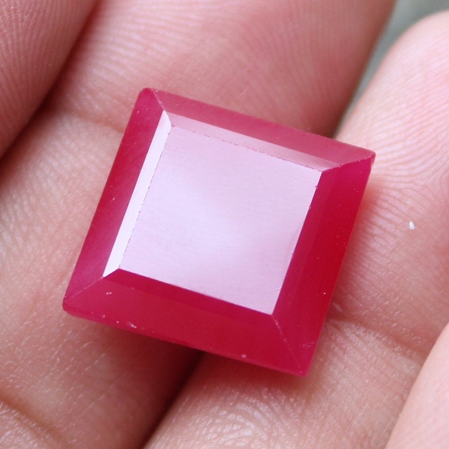 Brilliant Natural Lab Created Synthetic Ruby With Visible Etsy