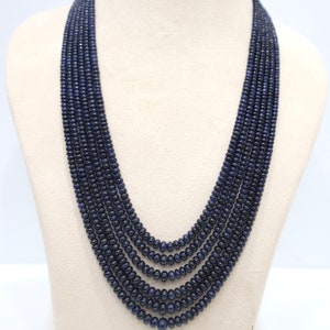 Mesmerizing Burmese Blue: Captivating 3-5mm Natural Sapphire Gems Smooth Rondelle, Burma Sapphire