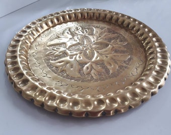 Home Gift Figure Pouring Brass Turkish Handmade Office Decor Justice Woman Handmade Copper tray Home Decor