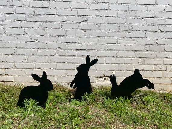 Bunny L Rabbit L Silhouette L Stakes L Garden L Yard Art - Etsy