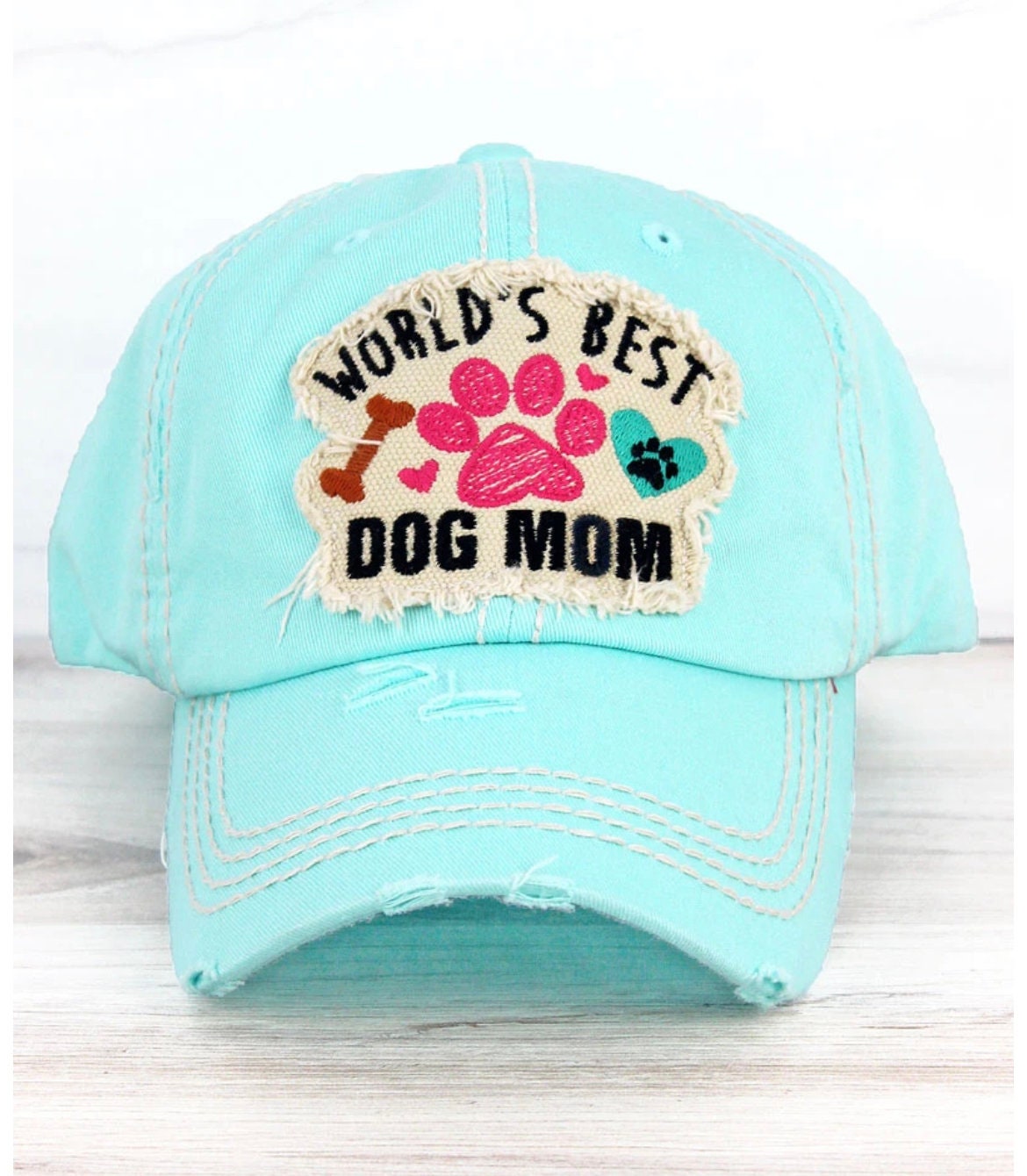 Worlds Best Dog Mom Hat Etsy