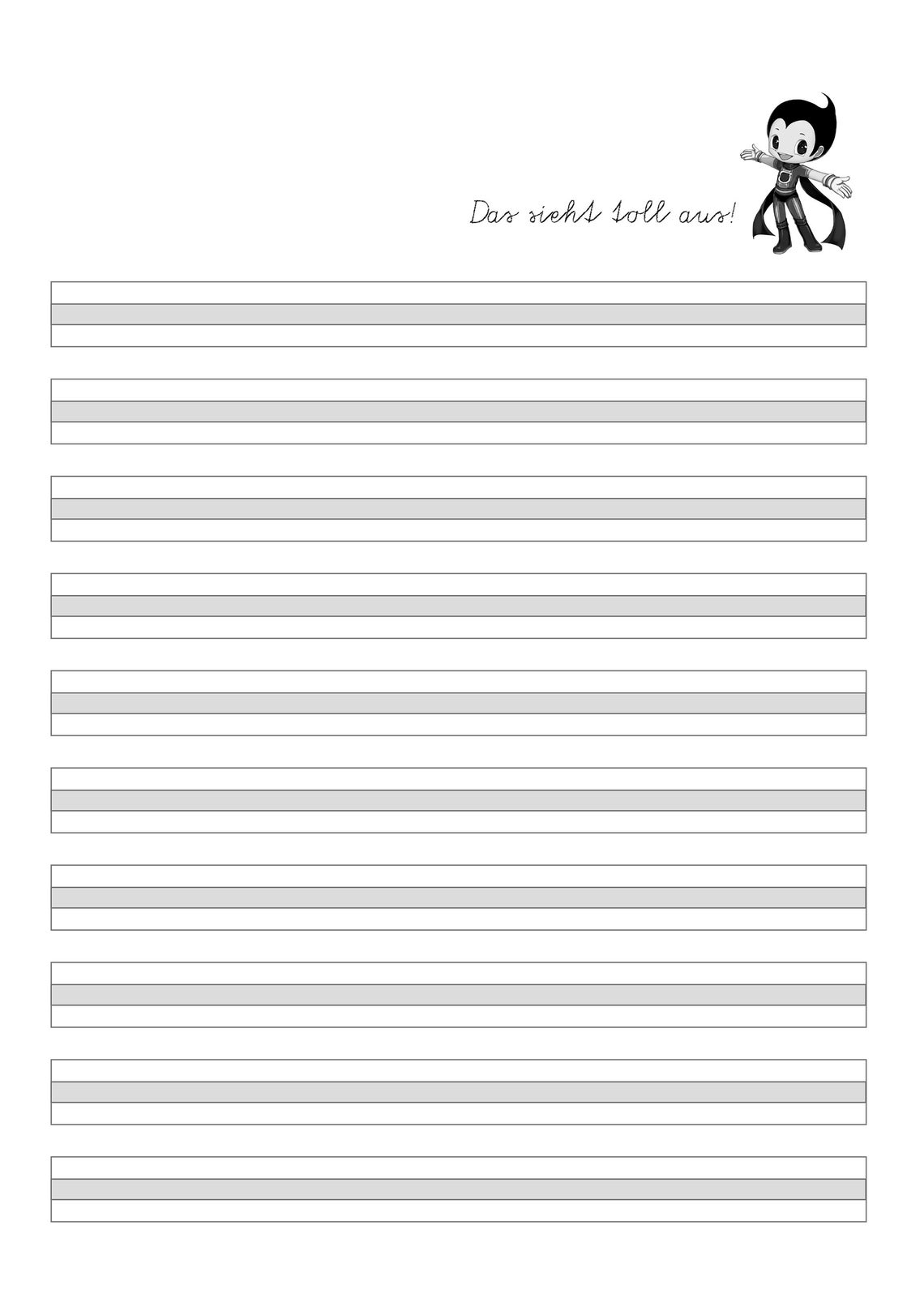 Schreibschrift Übungsblätter Für Jungen Schreiben Lernen Mit | Etsy