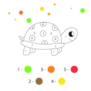 Paint by Numbers Paintbook for Children 3 years and older | Etsy