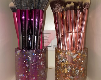 Porta spazzola trucco glitter