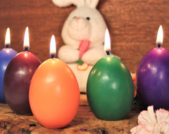 Handcrafted 100% Pure Beeswax Easter Egg Candle: Natural Decorative Delight for Easter Decor