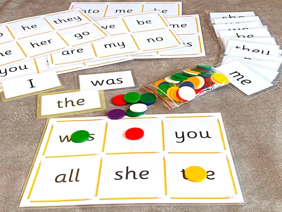 Key/Tricky Words Bingo Game EYFS KS1 Phase2-3 Homeschooling Learning Educational Toy