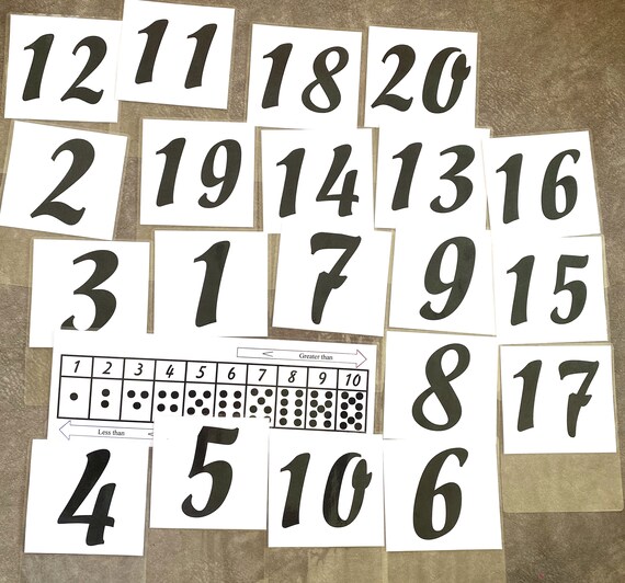 Carte Flash Numeri 1-20 Doppia Faccia + Tappetino Matematica - Gioco Apprendimento Precoce Bambini