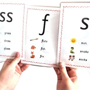 Double face Phase2 Phonics grandes cartes Flash A6 sons digraphes + mots + tapis A4 EYFS enseignement à domicile apprentissage précoce