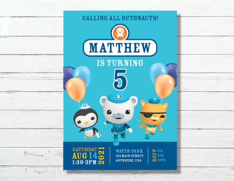 Custom Octonauts Birthday Invitation PRINTABLE DIGITAL | Etsy