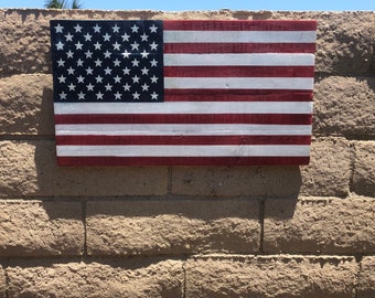 American Flag Wood Hanging