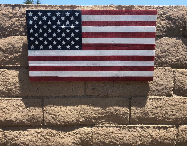American Flag Wood Hanging image 1