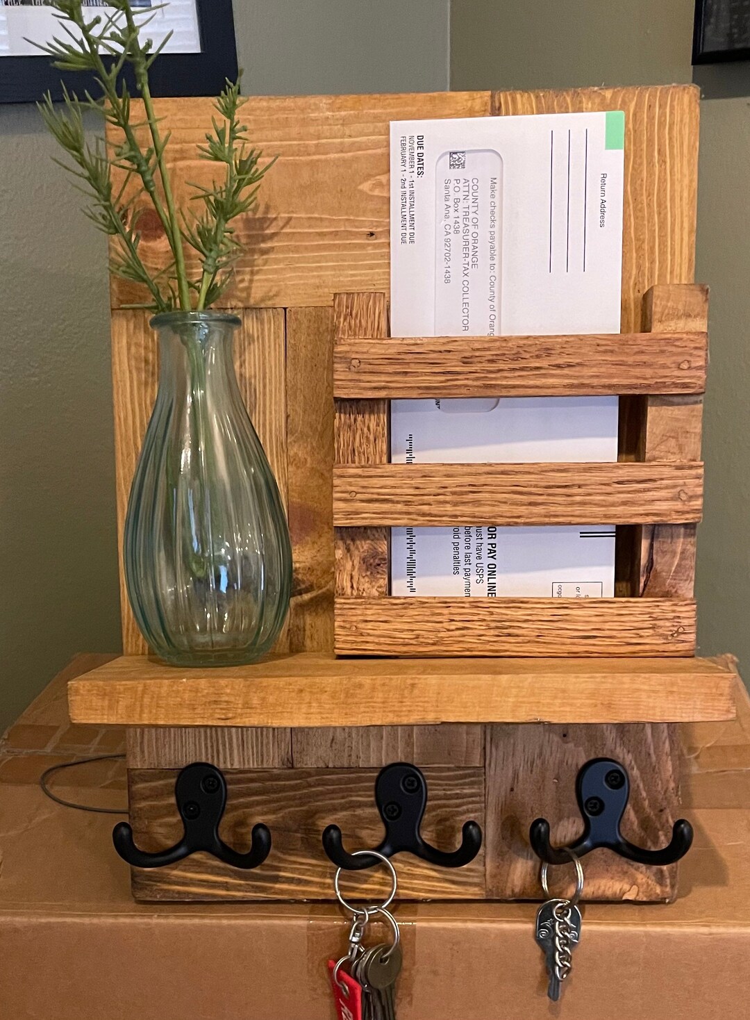 Letter and Key Holder - Etsy